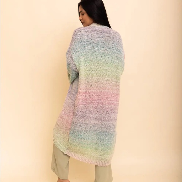 Cozy Knit Ombre Longline Cardigan - Picture 3 of 3